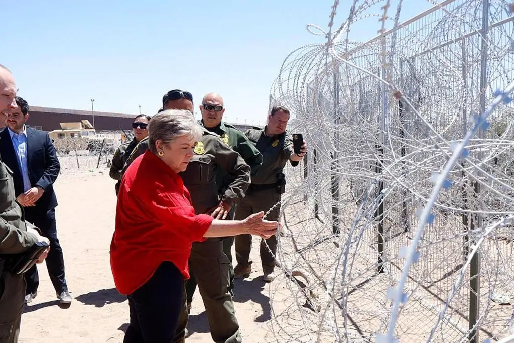 Canciller mexicana visita la frontera para 'corroborar' la labor migratoria de EE.UU.
