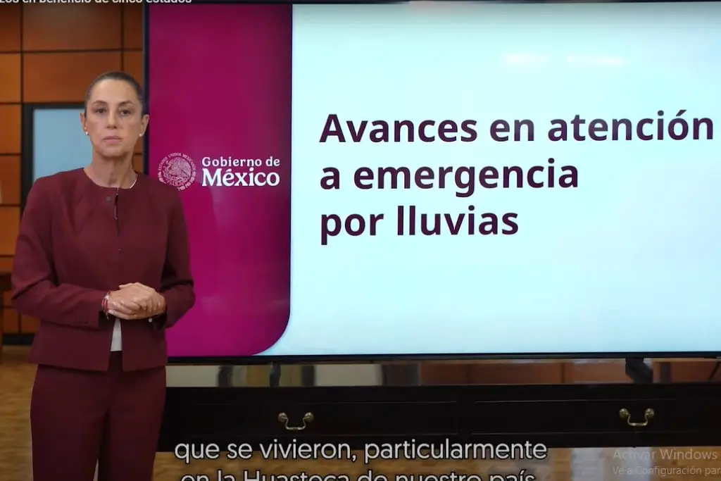 Sheinbaum presenta avances en las tareas de apoyo en cinco estados afectados por lluvias