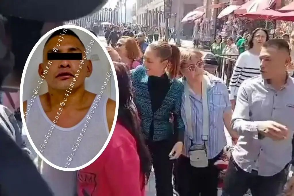 Detienen a Uriel Rivera, hombre que acosó a Sheinbaum en el Zócalo