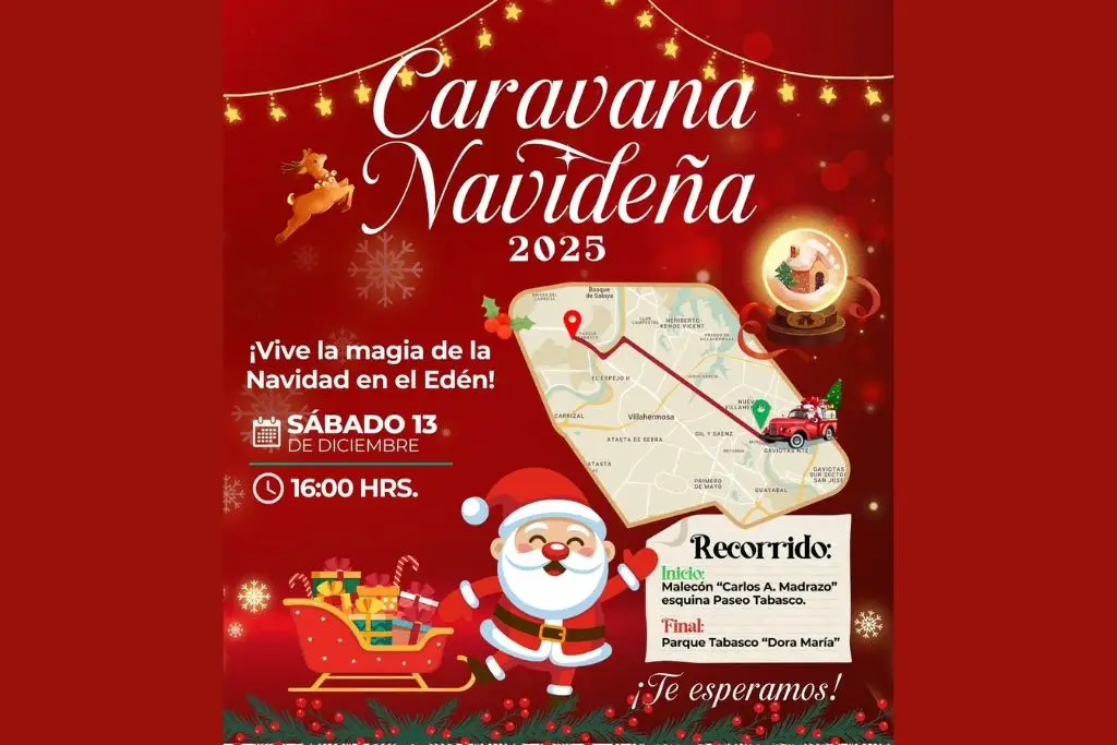Caravana Navideña cambia de fecha en Villahermosa  