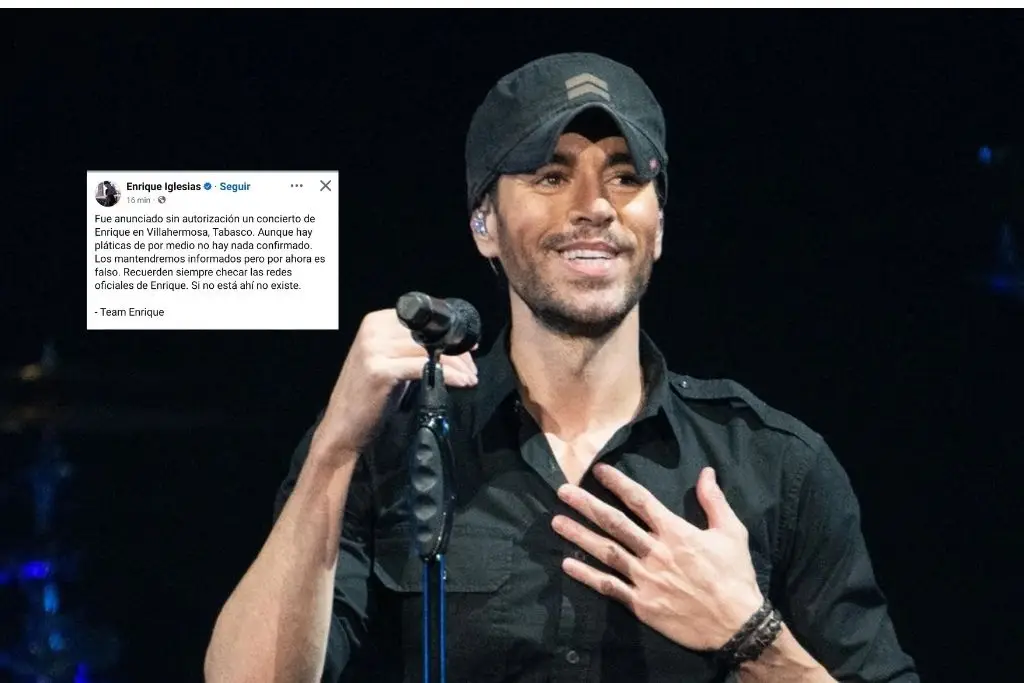 ¡Qué siempre NO! Enrique Iglesias desmiente concierto en Villahermosa; aunque existen pláticas