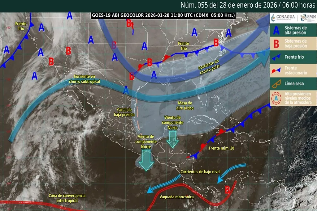 Lluvias puntuales fuertes para Tabasco este miércoles, prevé Conagua