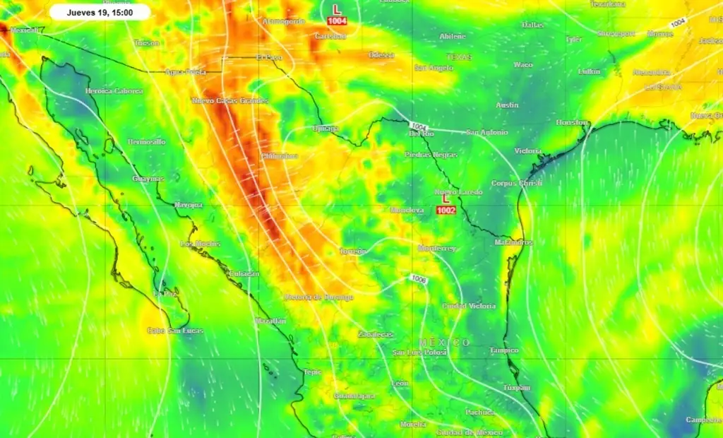 Circulación anticiclónica mantendrá ambiente de cálido a caluroso en la mayor parte de México 