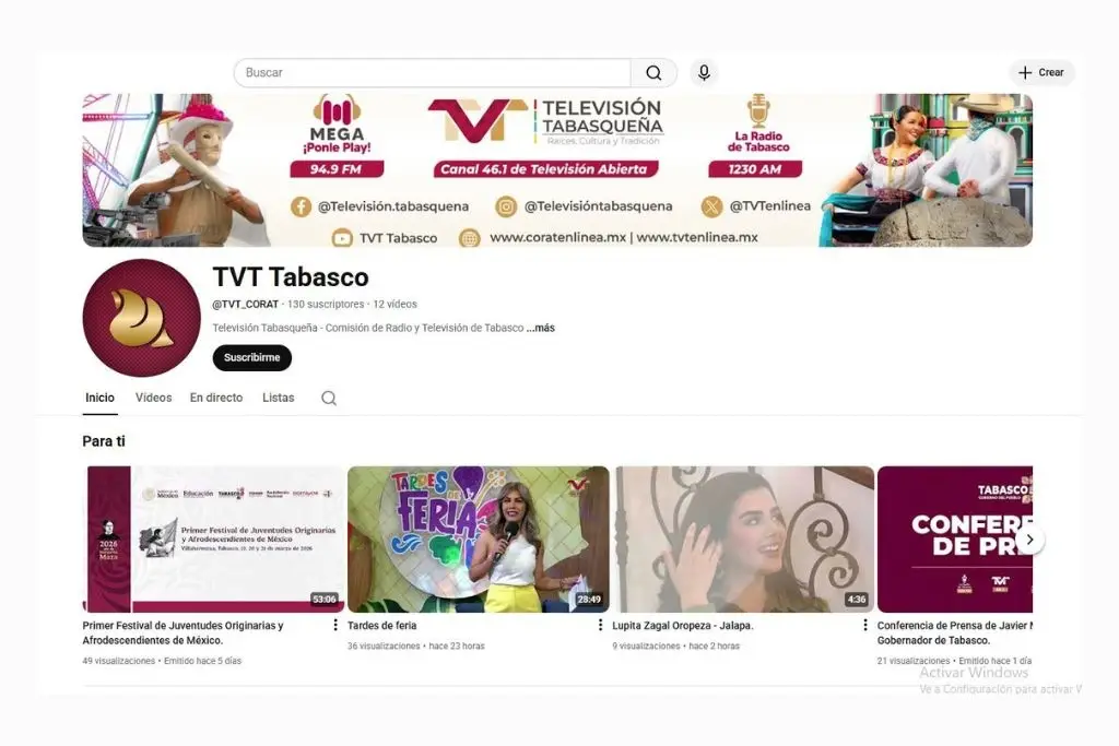TVT ofrecerá lo mejor de la Feria Tabasco 2026 en su nueva cuenta de YouTube   