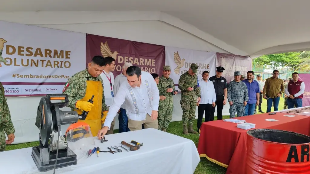 Inicia programa de Desarme Voluntario en Tabasco; 260 mil armas canjeadas en el país 