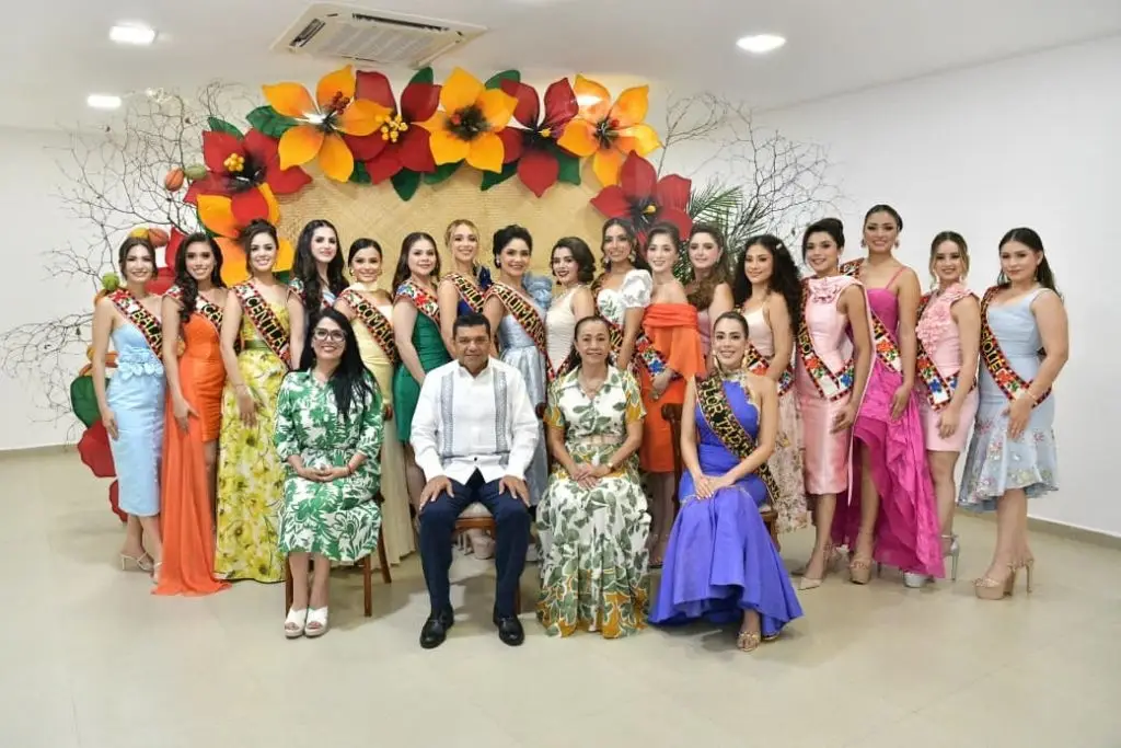 Elegirá el pueblo a su Flor de Oro 2026”: May, con las embajadoras de Tabasco