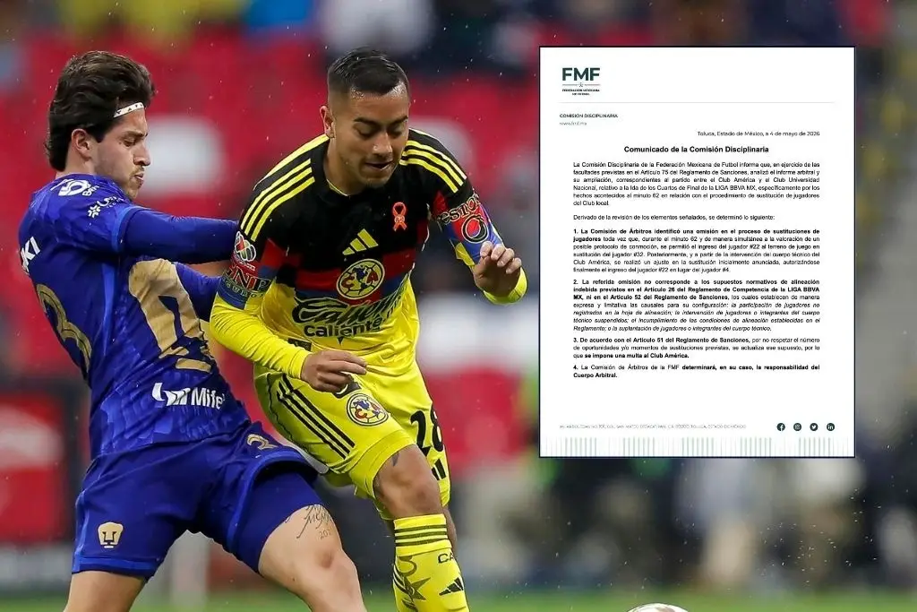 América recibe multa tras polémica ante Pumas, no hubo alineación indebida