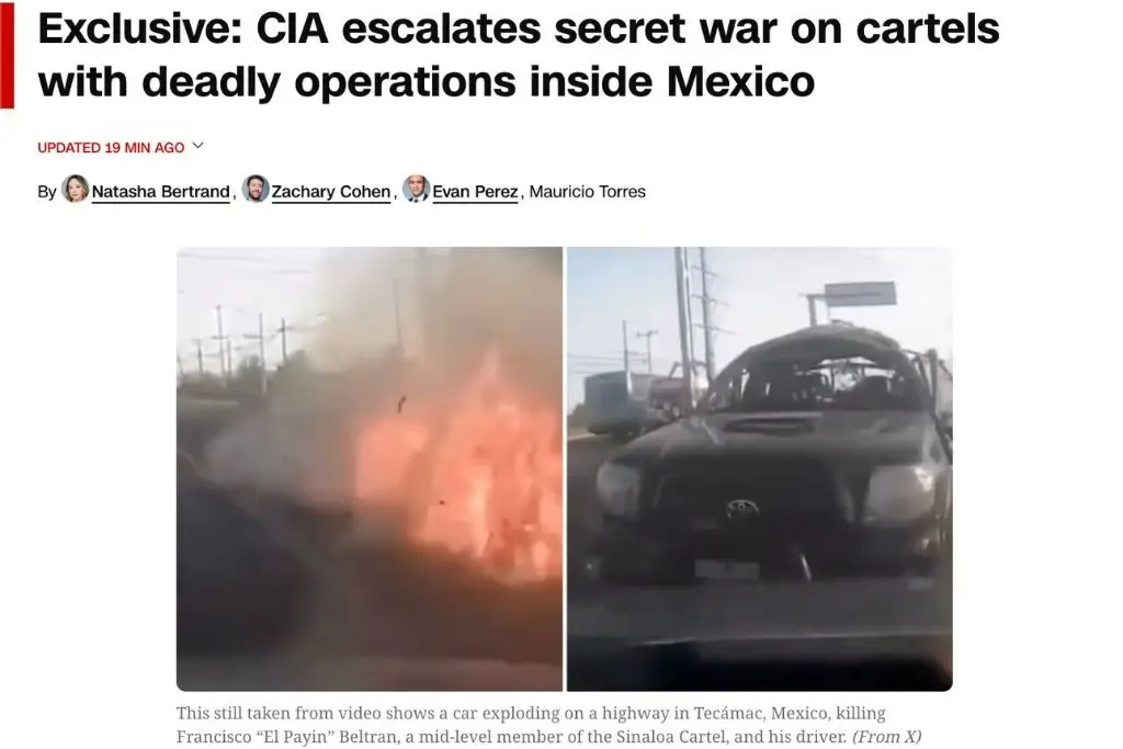 Muerte de 'El Payín', cerca del AIFA, fue operación de la CIA: CNN; Harfuch lo niega