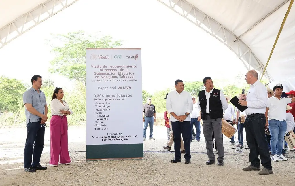 Colocarán primera piedra de subestación eléctrica de Nacajuca el 30 de junio, informa subsecretario 