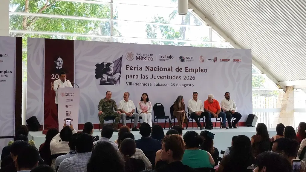 Feria Nacional del Empleo para las Juventudes ofrece más de 3 mil vacantes en Tabasco