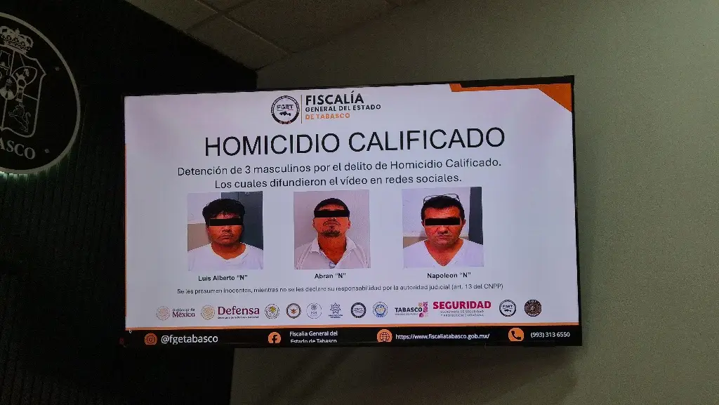 Arrestan a sicarios de 'El Koki' que grabaron asesinato de hombre en Jalpa de Méndez 