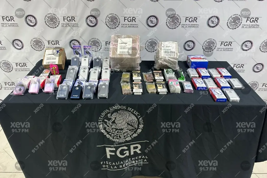 Aseguran 29 vapeadores en una empresa de paquetería de Villahermosa