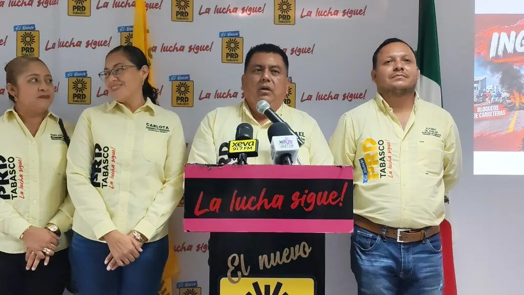 Acusa PRD intento de Morena por tomar Paraíso bajo falsas acusaciones 