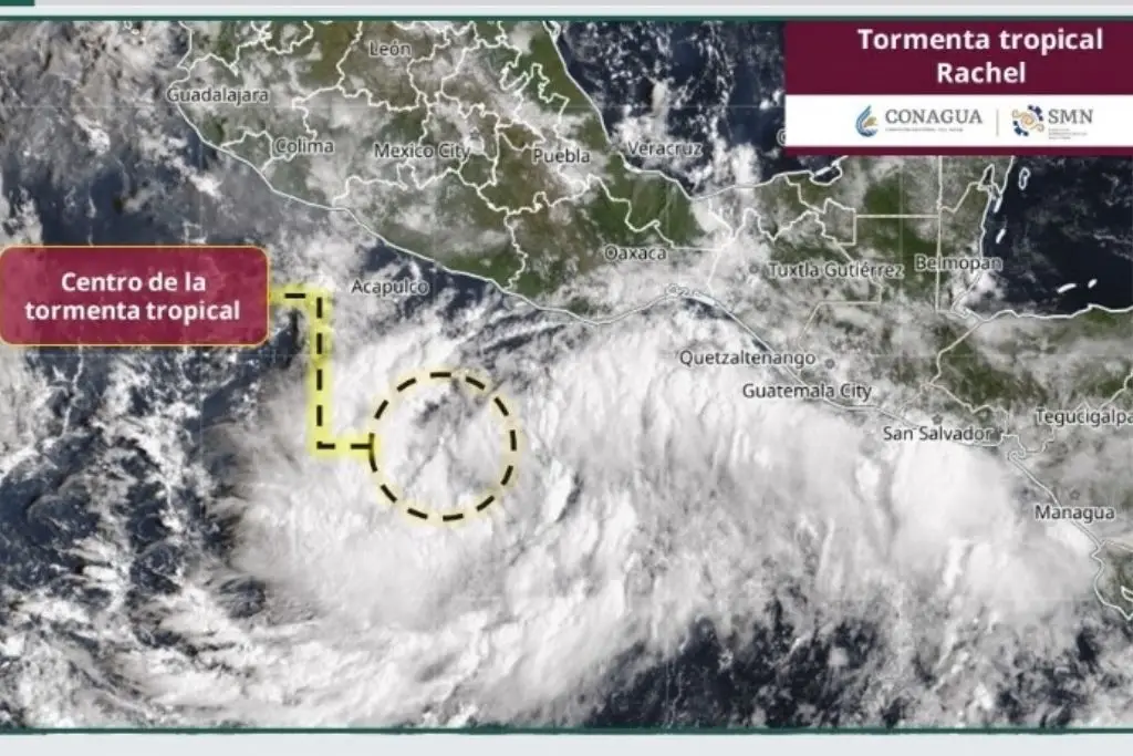 ¡Rachel amenaza a México! Tormenta tropical se intensifica y pone en alerta a varios estados