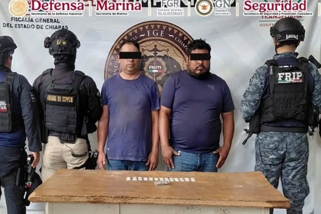 Detienen a 57 personas y decomisan más de 5.500 dosis de droga en Chiapas