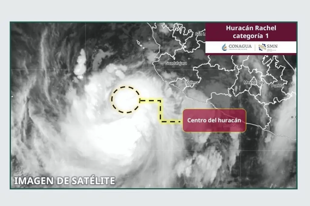 Se forma el huracán ‘Rachel’ en el Pacífico y provocará lluvias intensas en 3 estados